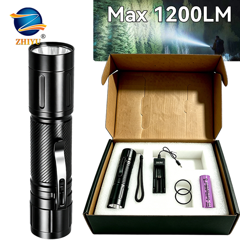 Outdoor Spotlight - 1200LM LED-Taschenlampe mit Festfokus, Leistungsstarker Scheinwerfer