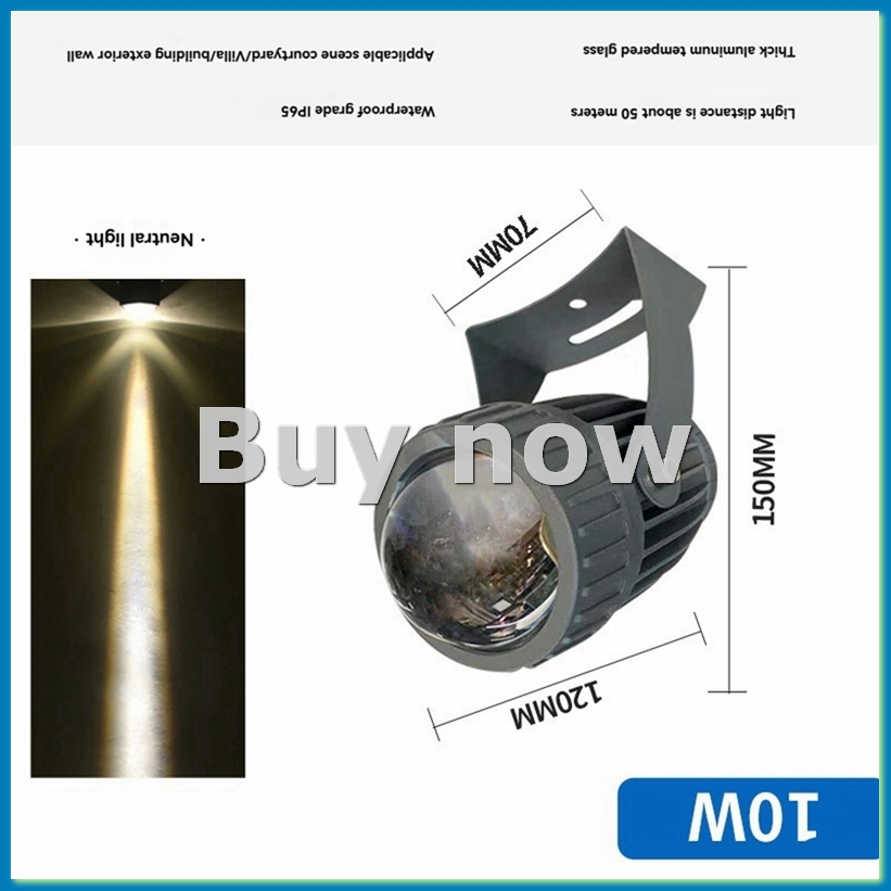Outdoor Spotlight - LED-Gartenwandstrahler für den Außenbereich, 10 W,
