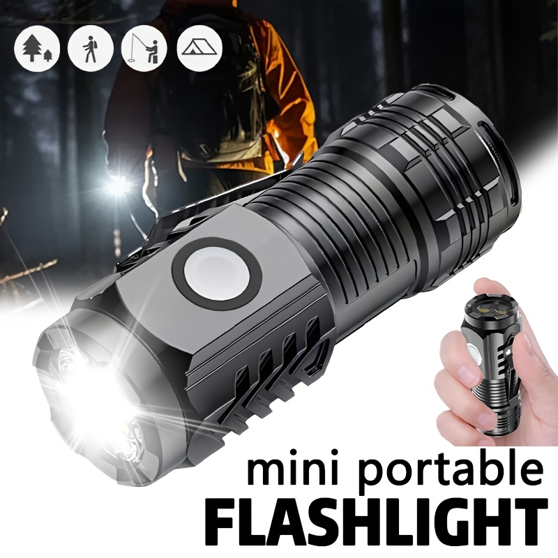 Outdoor Spotlight - Mini-3-LED-Taschenlampe mit Stiftclip, für nächtliche Spaziergänge,