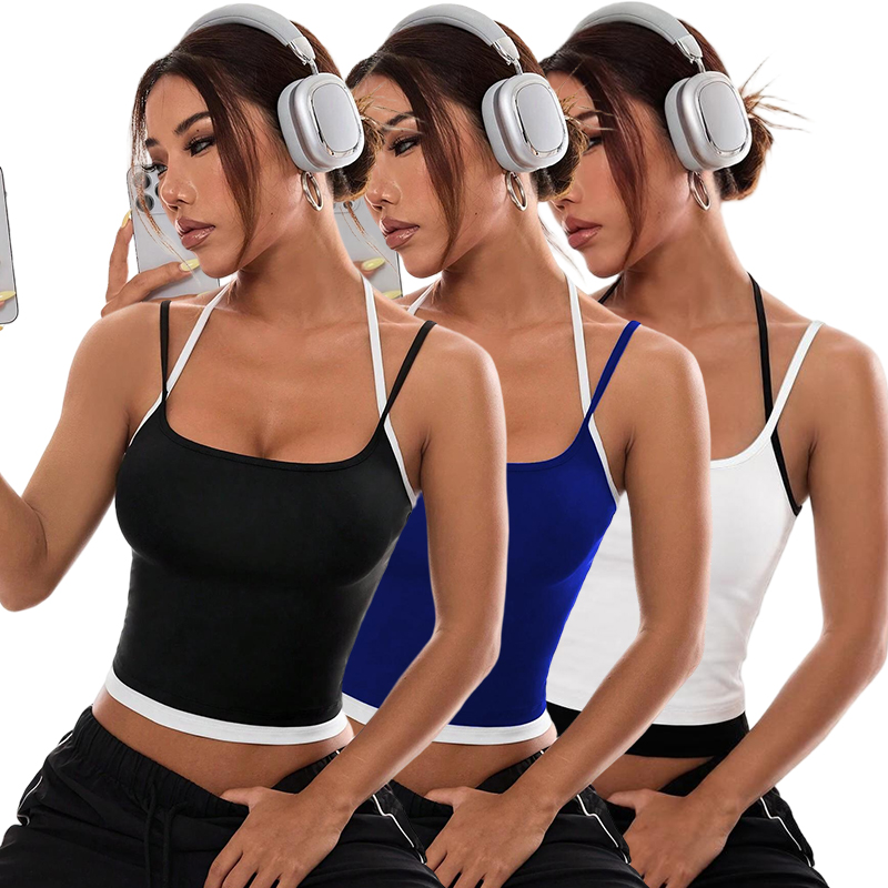 Outdoor Sport News - Damen Sexy Eng Anliegende Neue Neckholder-Tops