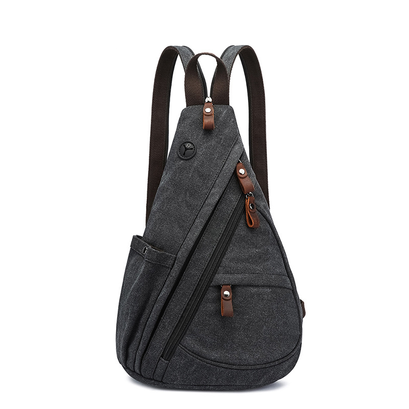 Outdoor Sport Backpack - Umhängetasche aus Segeltuch, umwandelbar, Umhängetasche, Brusttasche,