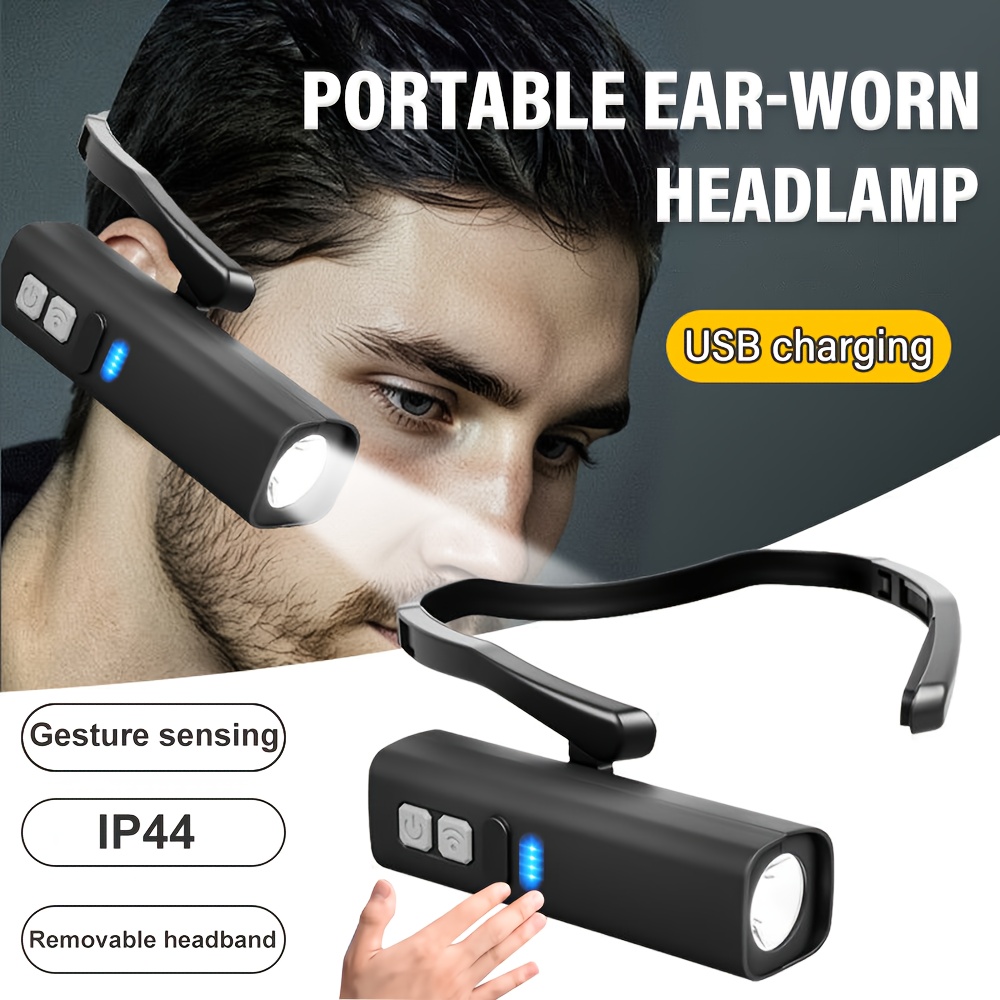 Outdoor Sports Accessories - 2025 Ohrclip-Stirnlampe – heller LED-Scheinwerfer, wiederaufladbare
